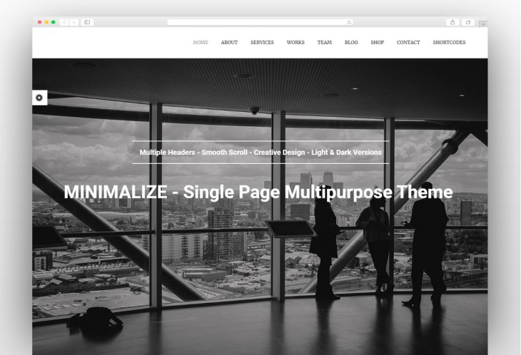 Minimalize | Single Page WordPress
