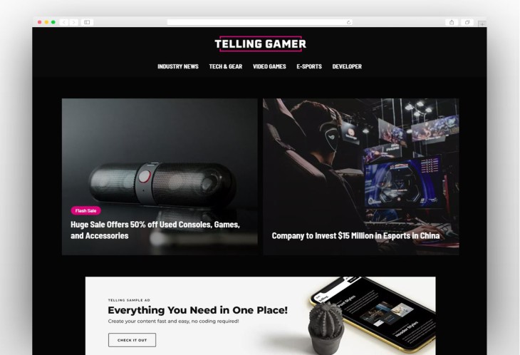 Telling – Multi-Concept News and Publishing Theme