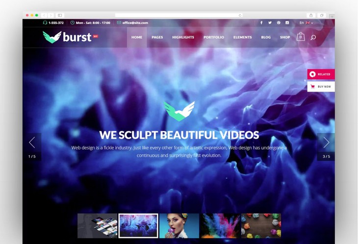 Burst – Bold and Vibrant WordPress Theme