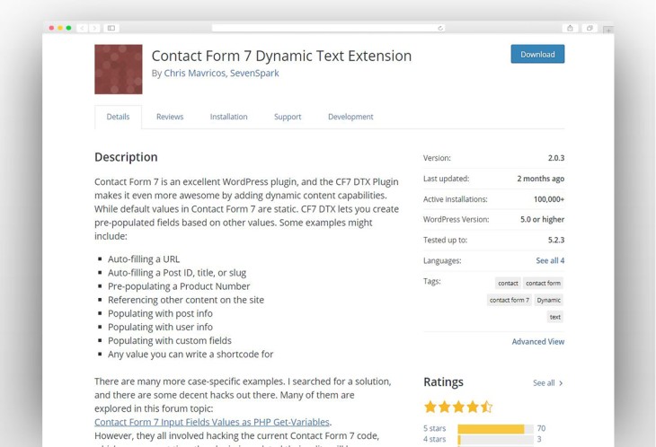 Contact Form 7 Dynamic Text Extension