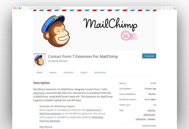 Contact Form 7 Extension for MailChimp