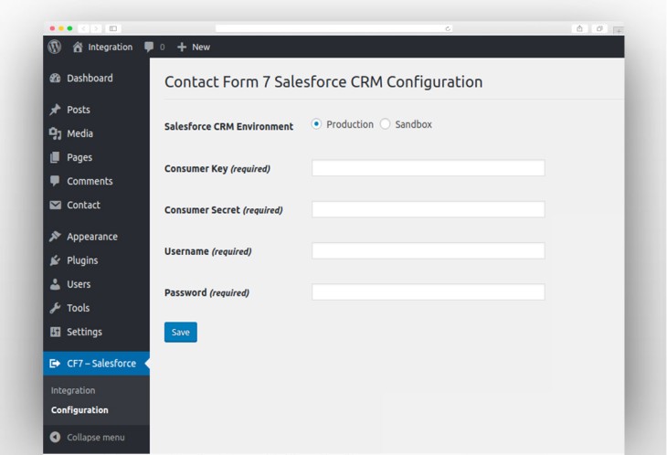 Contact Form 7 - Salesforce CRM Integration