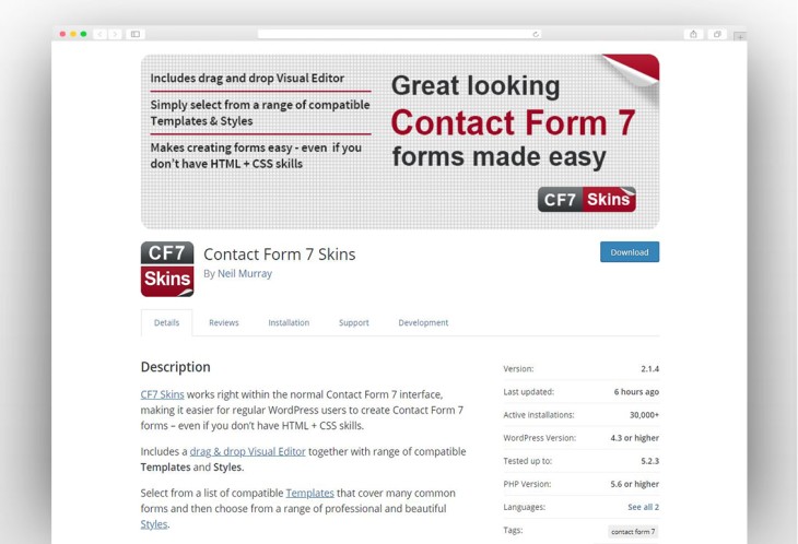 Contact Form 7 Skins