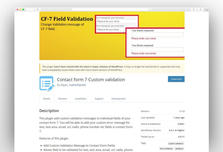 Contact form 7 Custom Validation