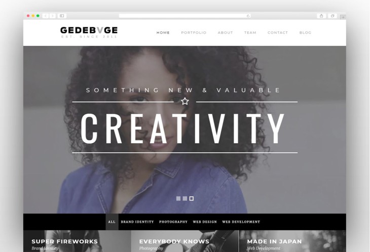 Gedebvge- One Page Portfolio WordPress Theme