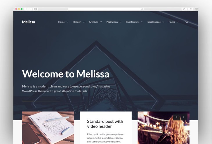 Melissa – Personal, Blog and Magazine Theme