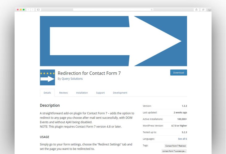 Redirection for Contact Form 7