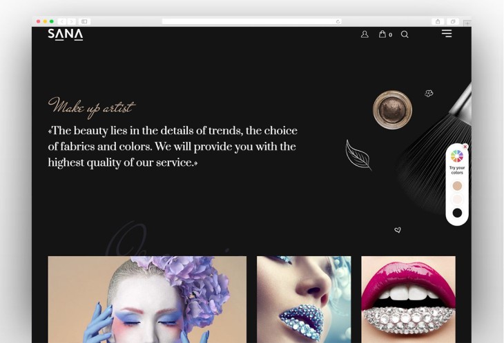 Sana - Fashion Stylist, Beauty Salon and Makeup Artist WordPress Theme