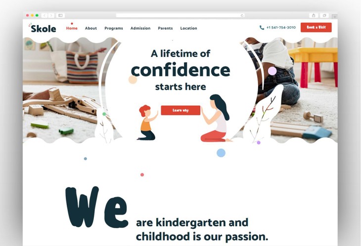 Skole - School Kindergarten WordPress Elementor