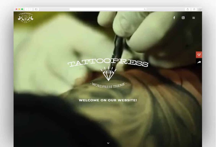 TattooPress - A Wordpress Theme for Ink Artists