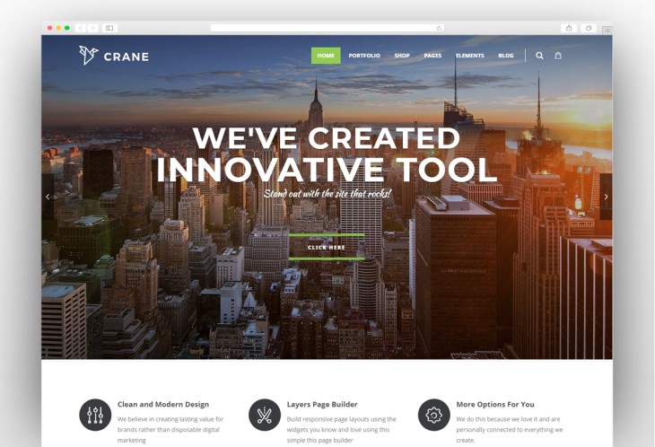 Crane - Highly Customizable Multipurpose WordPress Theme