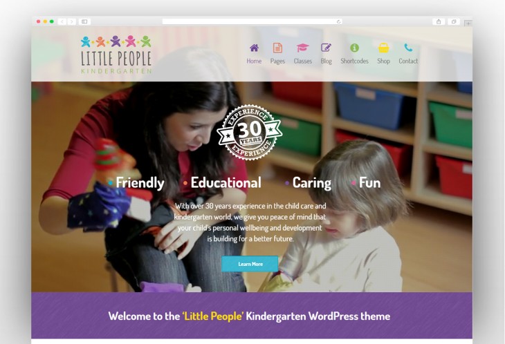 Little People | Kindergarten WordPress Theme for PreScool and infants, nurseries and play school
