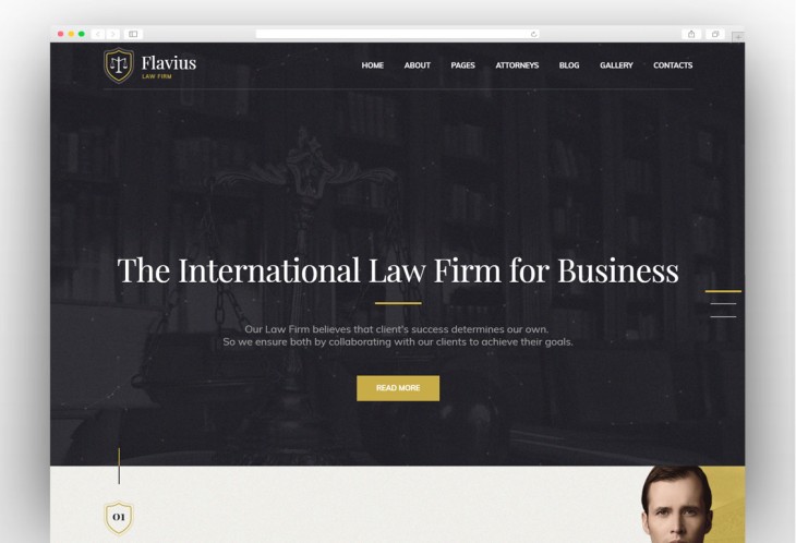 Flavius - Lawyer and Attorney WordPress Theme