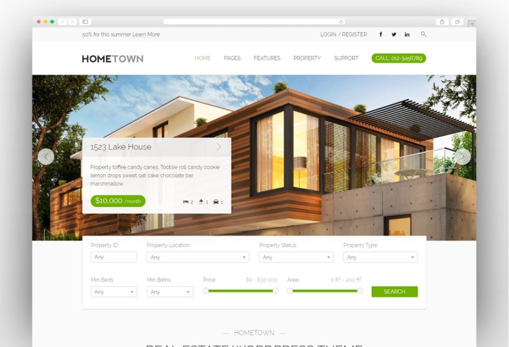 Hometown - Real Estate WordPress Theme