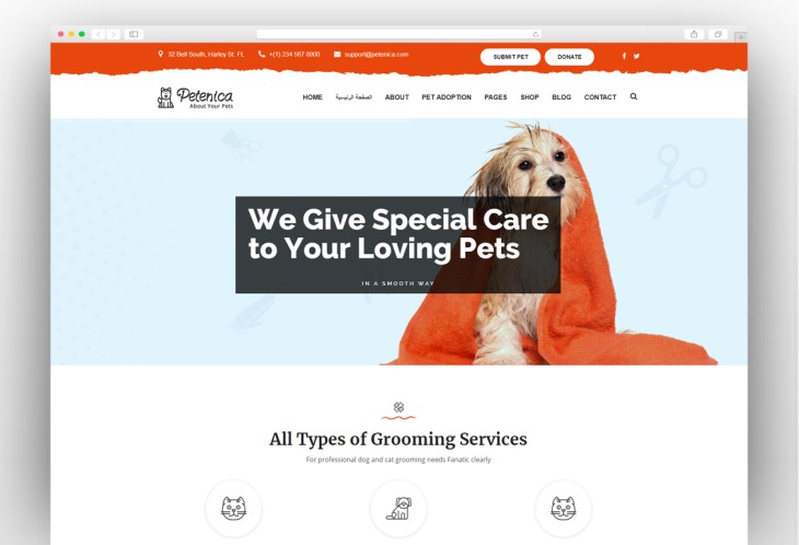 Petenica: Pet Sitter and Adoption WordPress Theme