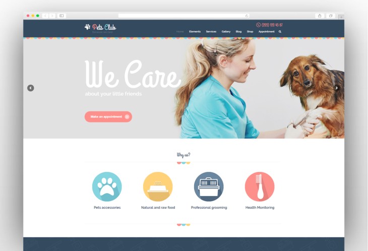 Pets Club - Pet Care, Shop & Veterinary WordPress Theme