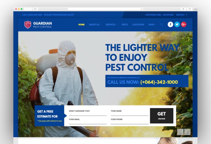 Guardian - Pest Control Business WordPress Theme