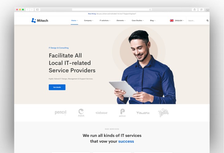 IT Solutions Mitech - Technology, IT Solutions & Services WordPress Theme
