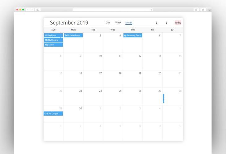 Bootstrap Calendar by Brosky
