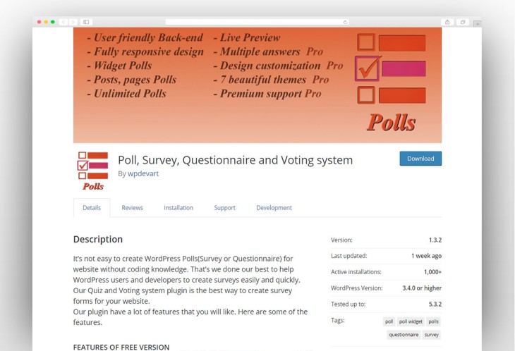Poll, Survey, Questionnaire and Voting system