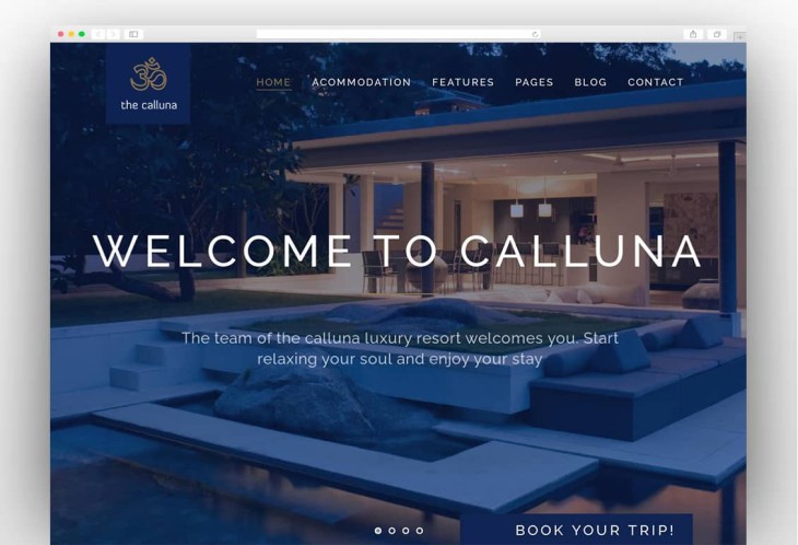 Calluna - Hotel & Resort WordPress Theme