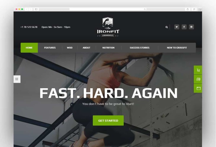Ironfit - Fitness, Gym and Crossfit WordPress Theme