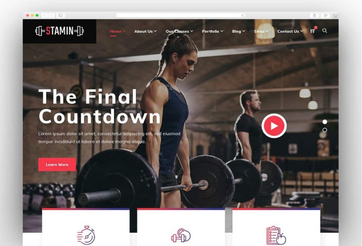 Stamin - Fitness and Gym WordPress Theme