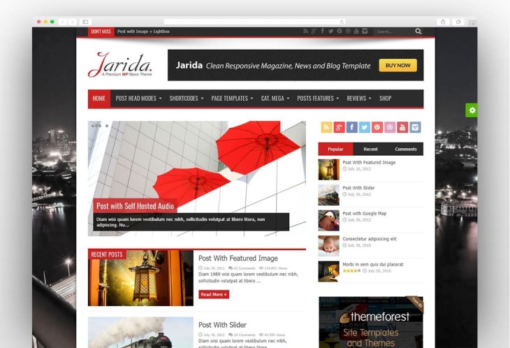 Jarida - Responsive WordPress News, Magazine, Blog