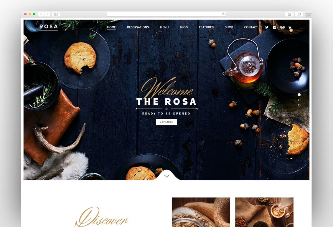 ROSA - An Exquisite Restaurant WordPress Theme