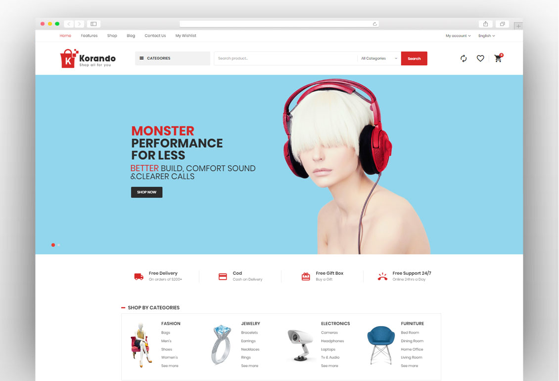 Korando - Multipurpose Theme for WooCommerce WordPress