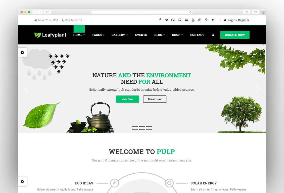 LeafyPlant - Multipurpose Environmental WordPress Theme