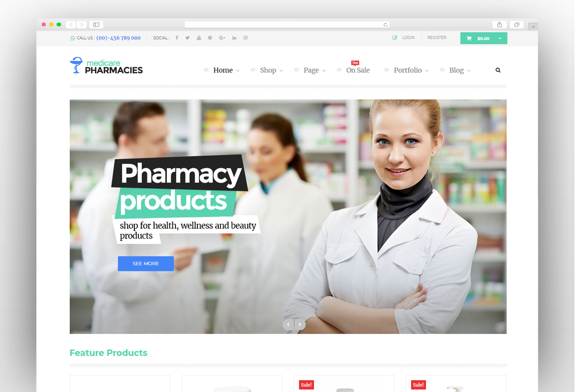 Medicare Pharmacies - Healthcare WordPress Theme