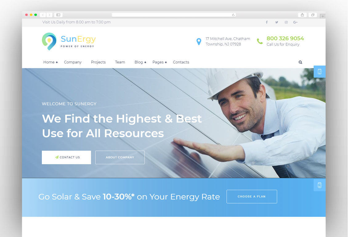 Sunergy - Multipurpose Green Energy and Ecology WordPress Theme