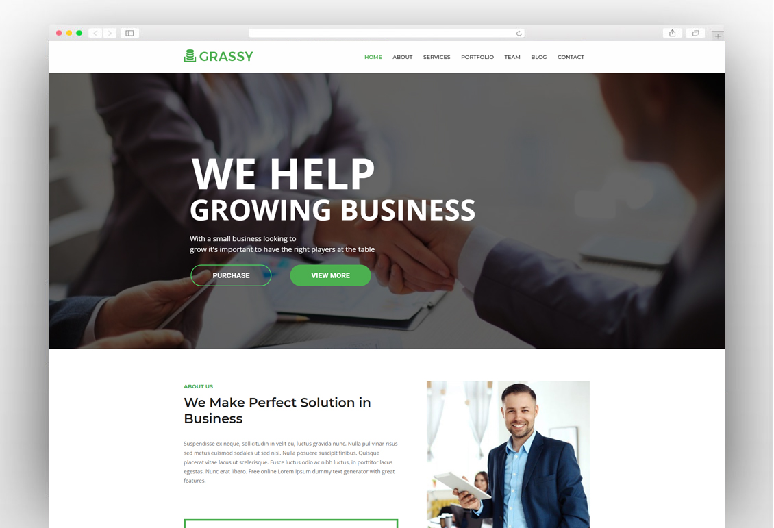 Grassy Business - Business WordPress Theme