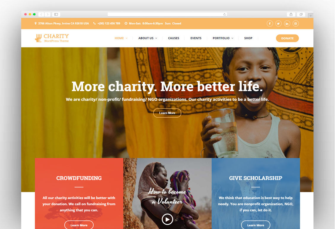 Charity WP | Nonprofit Charity WordPress Theme