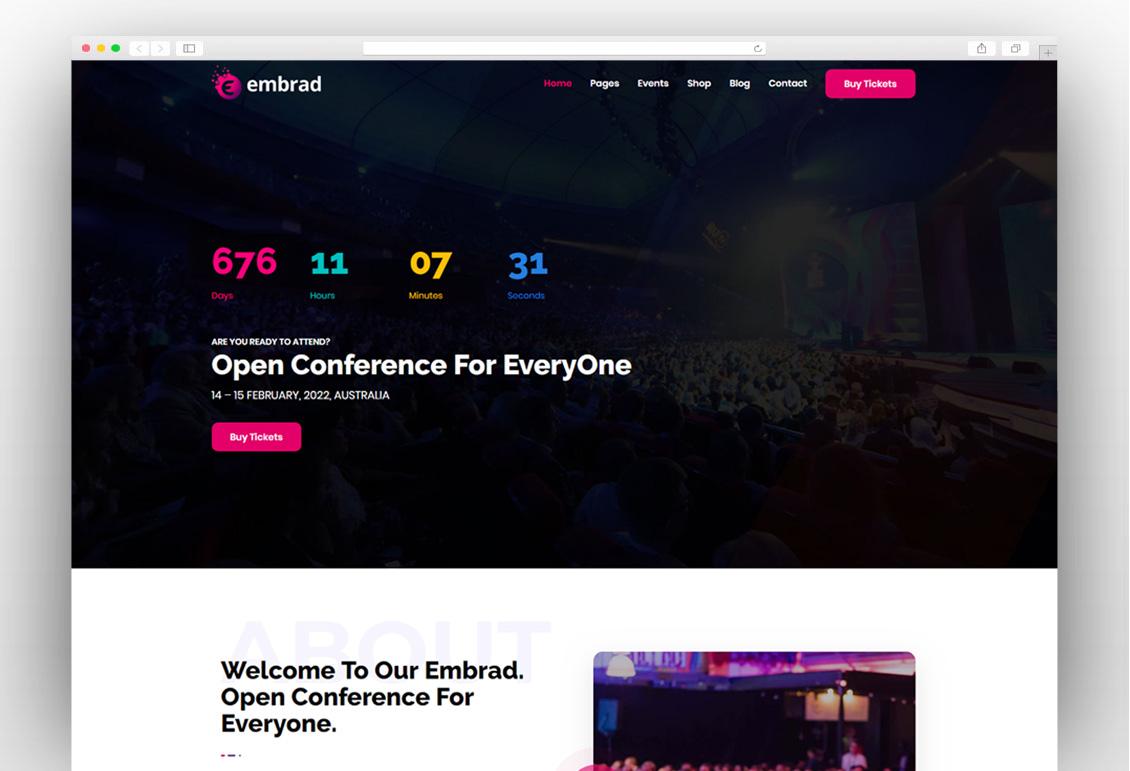 Embrad - Event & Conference WordPress Theme