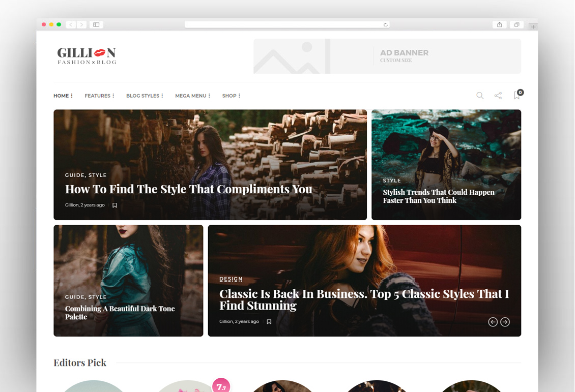 Gillion | Multi-Concept Blog/Magazine & Shop WordPress Theme