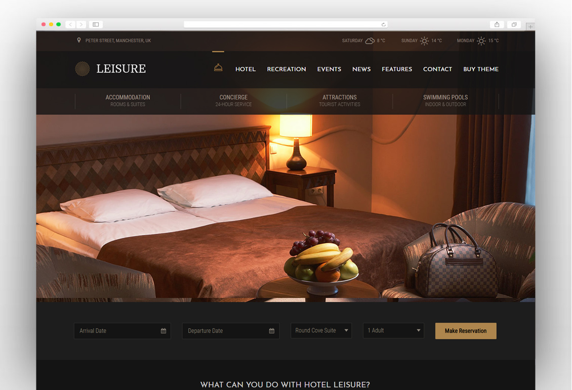 Hotel WordPress Theme | Hotel Leisure