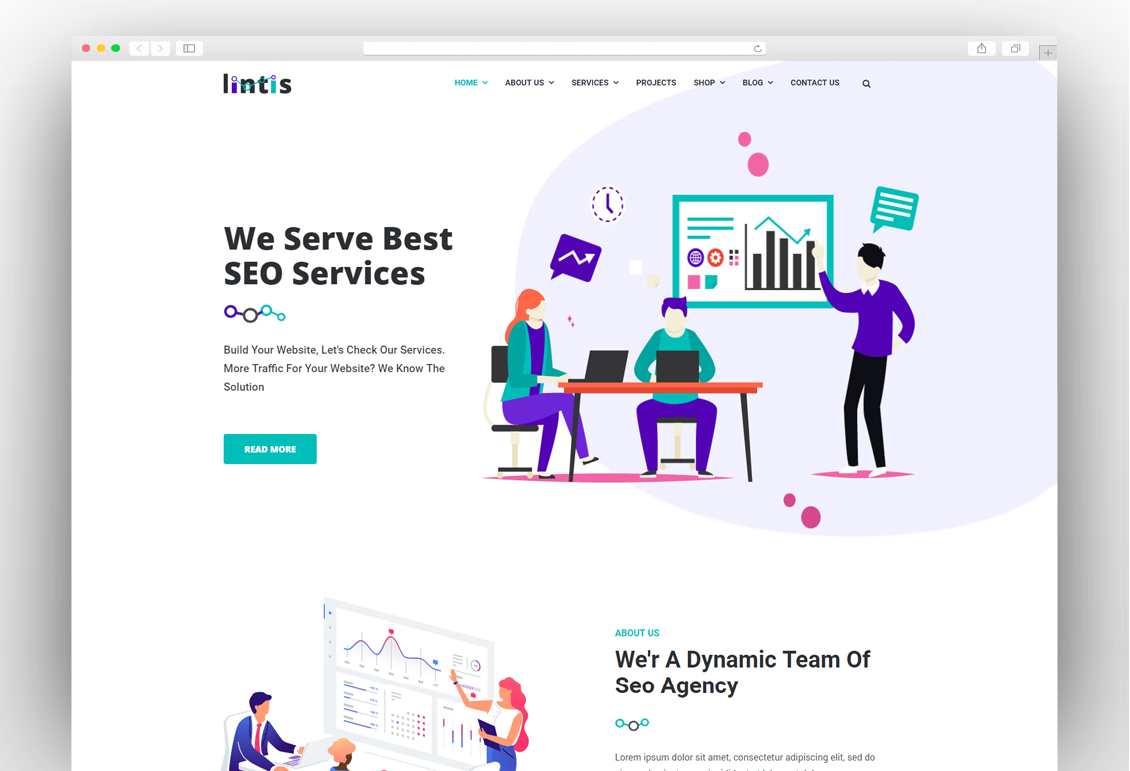 Lintis - SEO and Digital Agency WordPress Theme