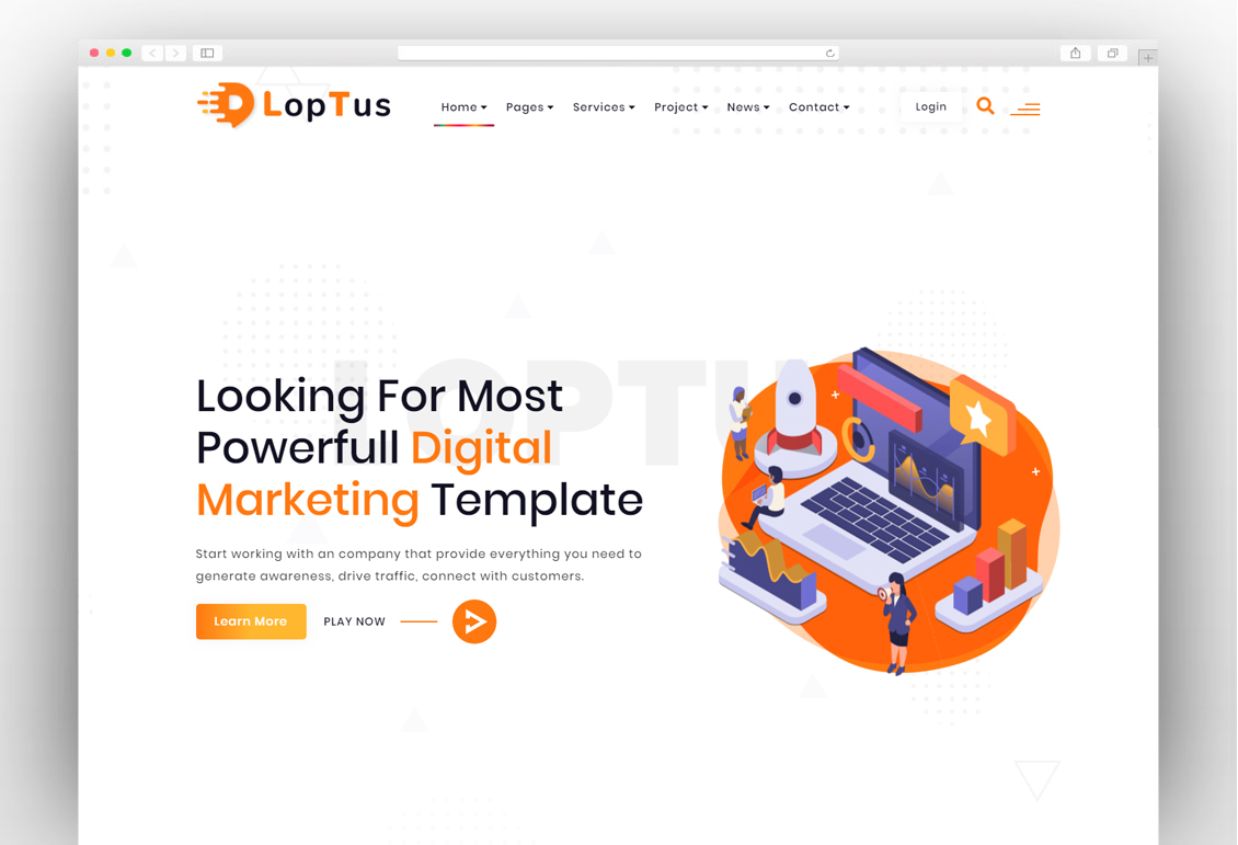 Loptus - Digital Marketing Agency WordPress Theme