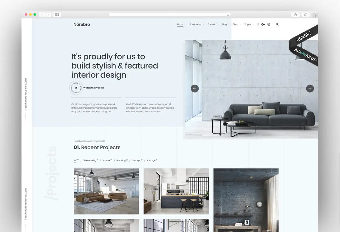 Norebro - Creative Portfolio Theme for Multipurpose Usage