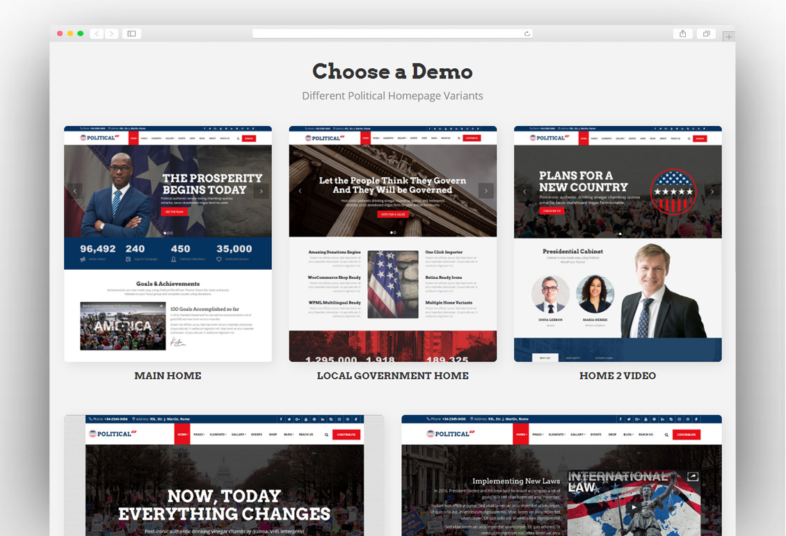 PoliticalWP - Multipurpose Political, Campaign, Election WordPress Theme