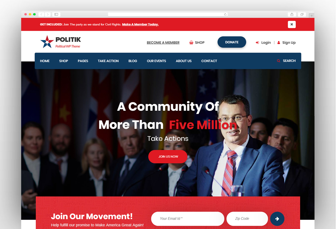 Politik - Political WordPress Theme