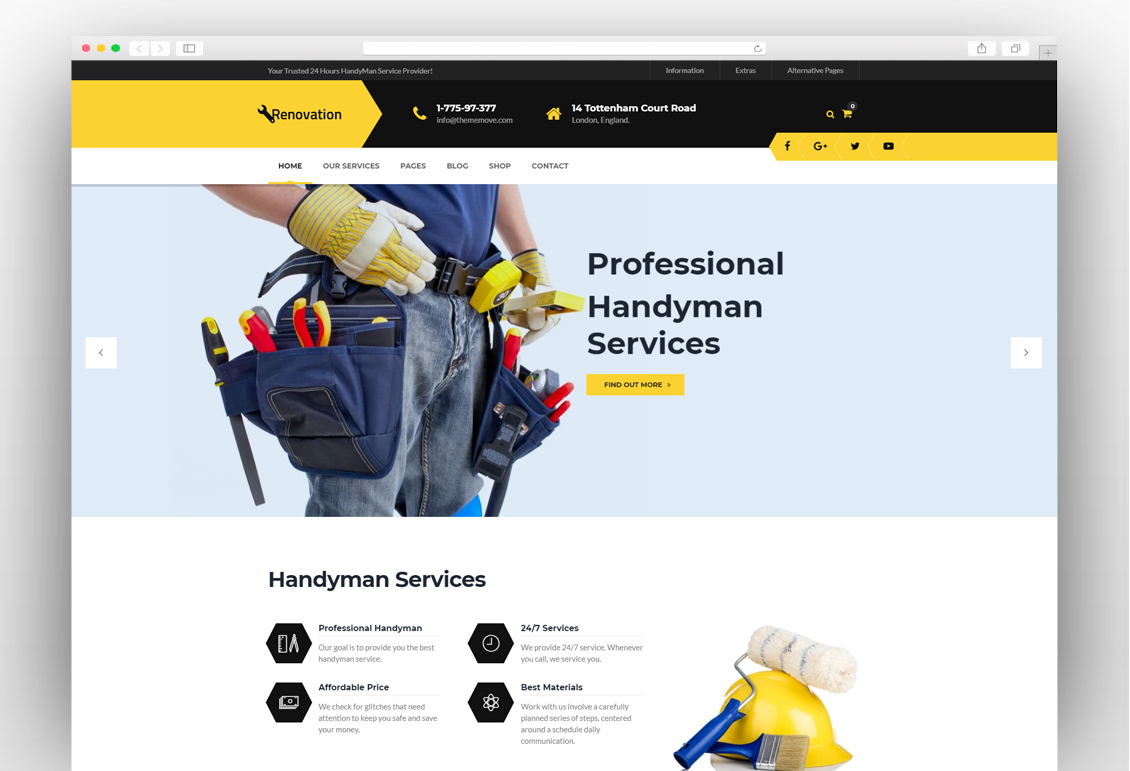 Renovation - Home Maintenance, Repair Service WordPressTheme