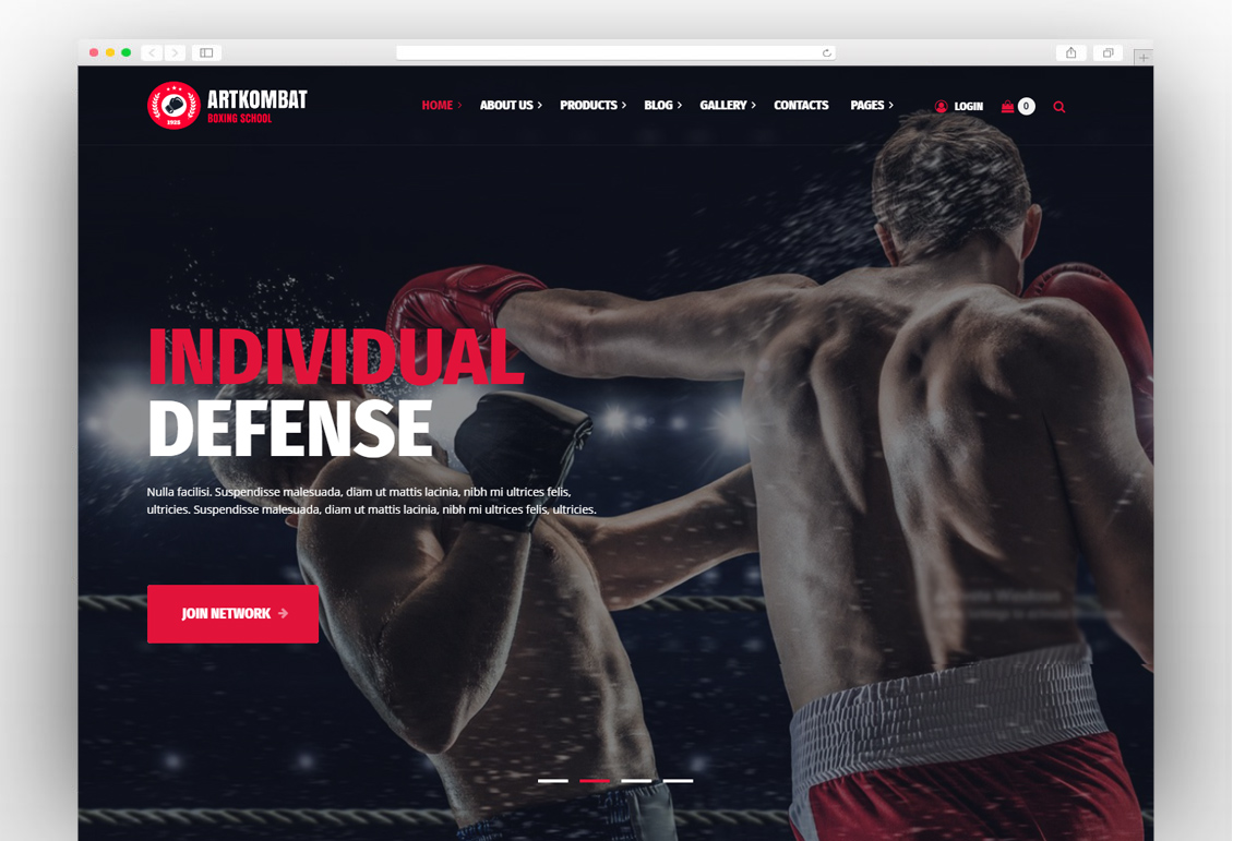 Art Kombat - Boxing School, Martial Arts, Karate, Gym and Fitness WordPress Theme