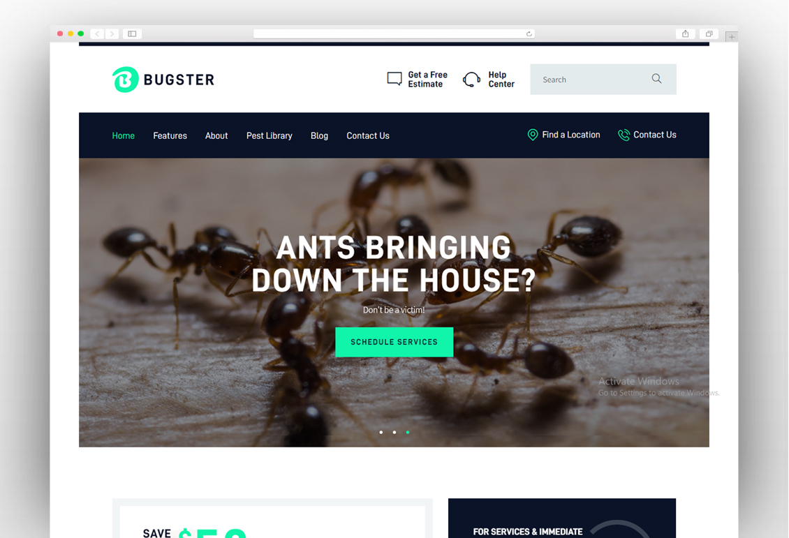 Bugster | Bugs & Pest Control WordPress Theme for Home Services