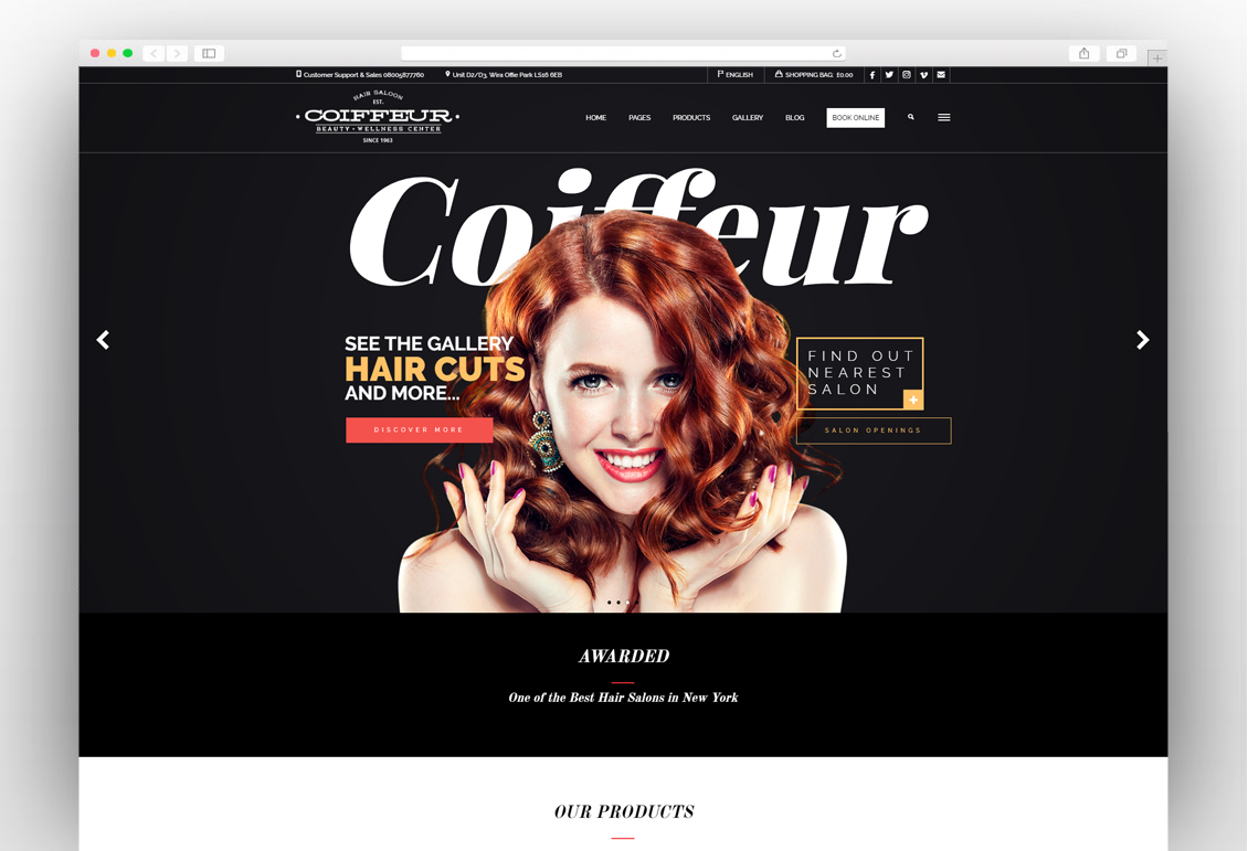 Coiffeur - Hair Salon WordPress Theme