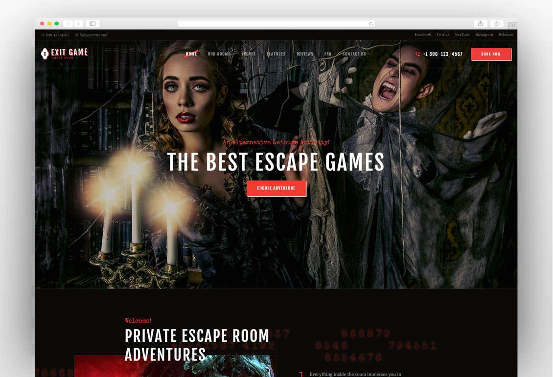 Exit Game Real-Life Room Escape WordPress Theme