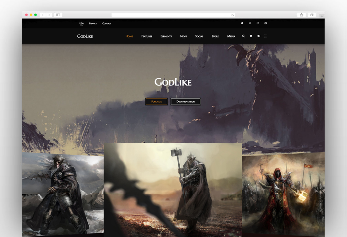 Mmorpg Play Game Website Template