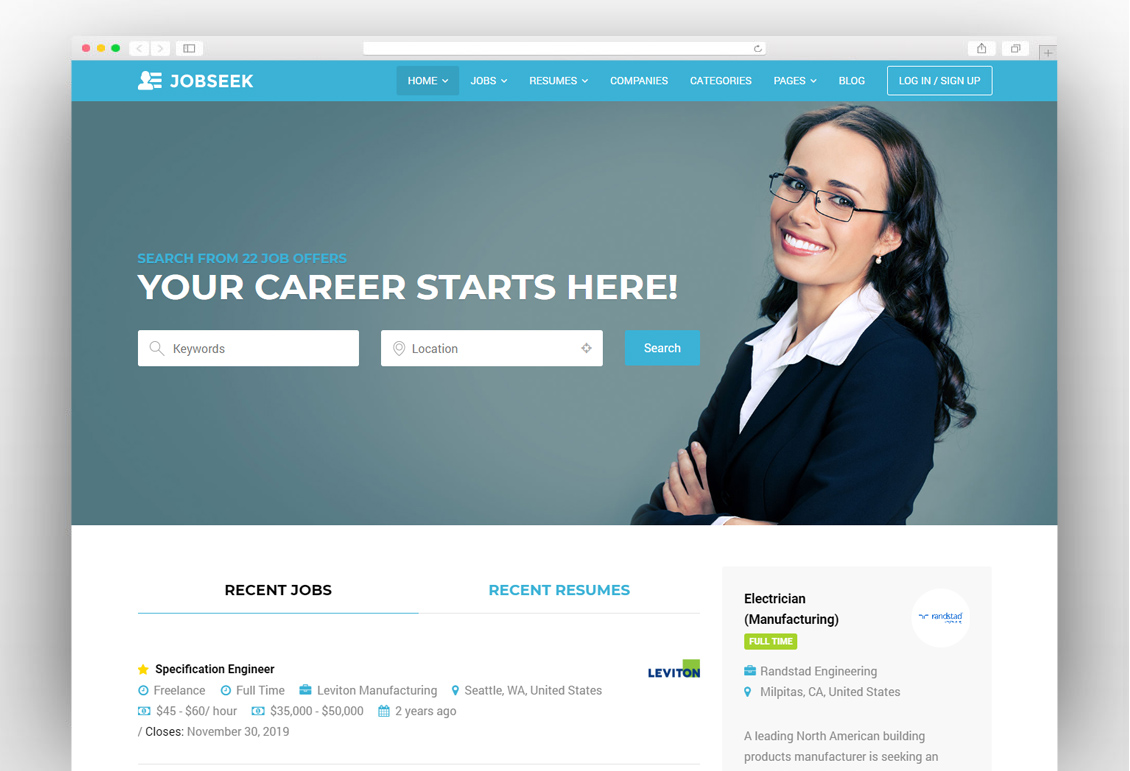 Jobseek - Job Board WordPress Theme